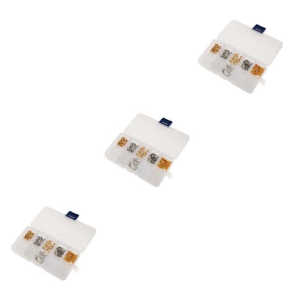 1/2/3 Boxed Earring Back Örhänge Backing Kit 550st 10 stilar gold and silver 550 Pcs 10 Style 3Set