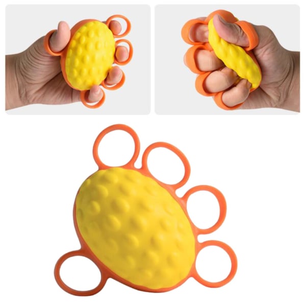 1/2/3 Hand Grip Ball Finger Force Training Oval för äldre with five finger 1Set