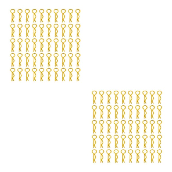 1/2/3/5 RC Body Shell Clips R Shape för 1/10 RC racingbil gold length 24mm 2Set