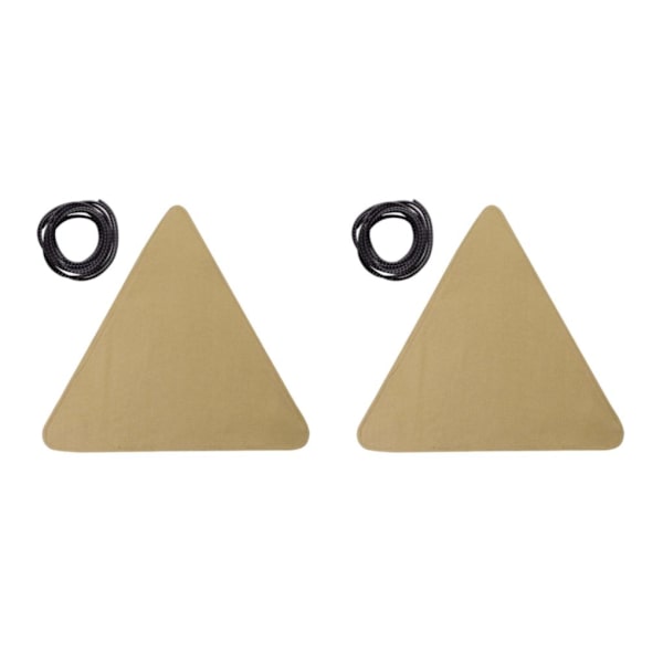 1/2/3/5 Canvas Camping För Triangel Pall Duk Resor Vandring Khaki 37 x 37cm 2Set