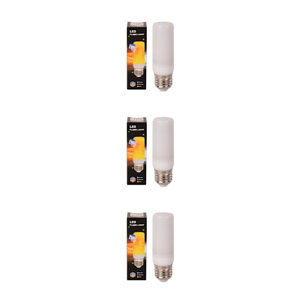 1/3/5 LED-flamma glödlampa med 3 ljuslägen för inomhusbruk 3W B22 blue light 3PCS
