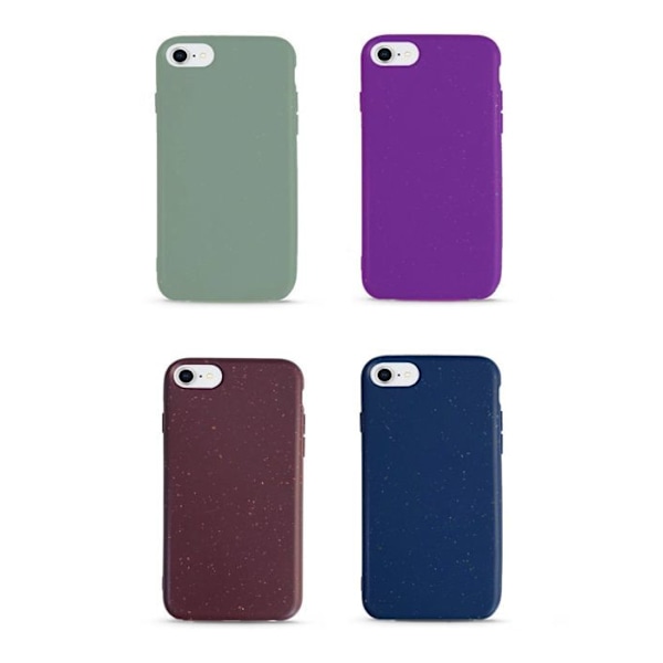 Biologisk nedbrydeligt cover til iPhone SE 2022, 2020, 8, 7, 6, 6s, lilla Lila