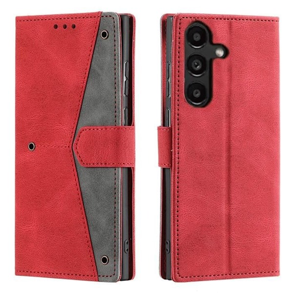 Etui för Samsung Galaxy A16 - MÄRKE - Röd - Syntetiskt läder - Inbyggt ställ - 3 kortfickor Röd