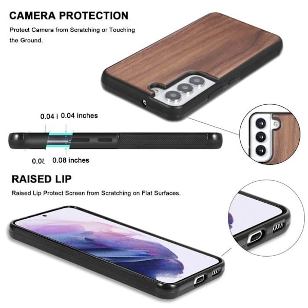 Träfodral - Samsung - Galaxy A15 - Valnöt - TPU - Skyddande Valnöt