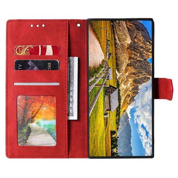 Samsung Galaxy A36 - Kotelo - Punainen - Keinonahka - Integroitu tuki - 3 korttipaikkaa