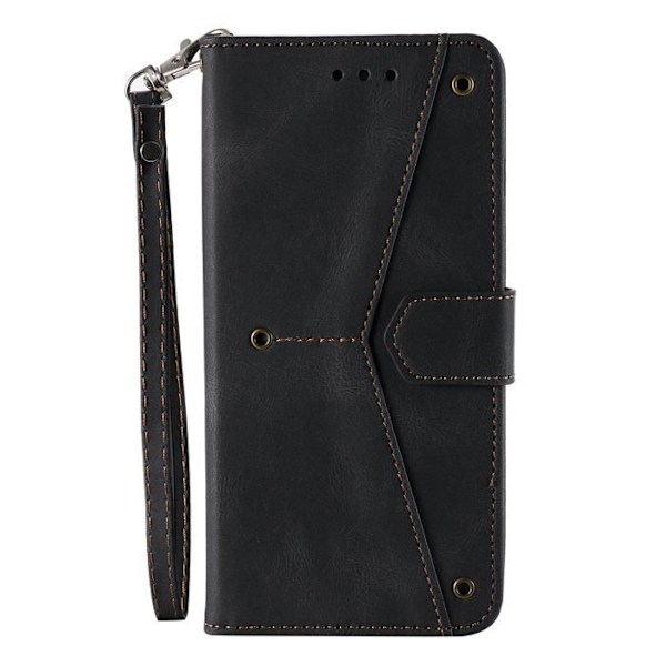 Etui för Samsung Galaxy A36 - Svart - Syntetiskt läder - Inbyggt stativ - 3 kortfack Svart