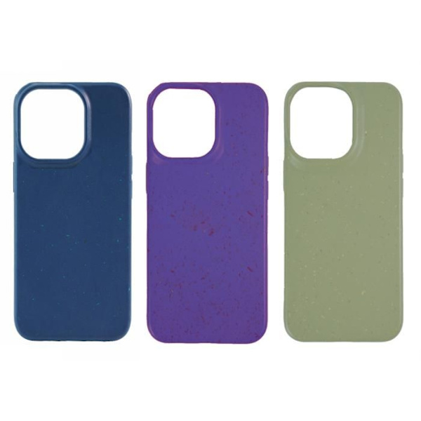 Biologiskt nedbrytbar skal - Ej specificerat - iPhone 14 Pro - Lila - Elegant - Semi-styv Lila