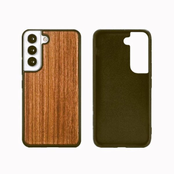 Träskal för Samsung Galaxy S25, ekologiskt telefonfodral, Valnöt