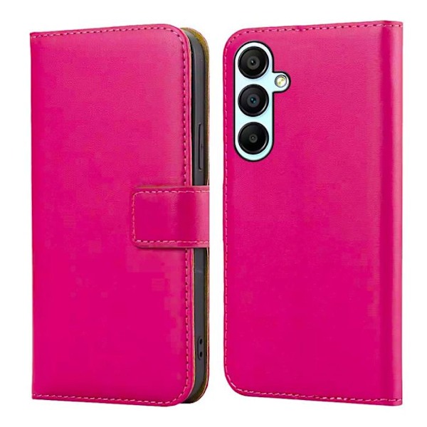 Pungetui - Samsung - Galaxy A55 (5G) - Læder - 2 kortlommer - Magenta Magenta, andra klara färger