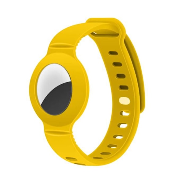 Armbandsstöd för Apple AirTag - Silikon - Gul - Justerbar - Bekväm - Flexibel