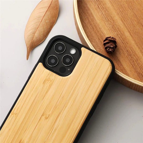 Träfodral - Bambu - iPhone 15 - Halvstyv - Elegant - Lätt skydd