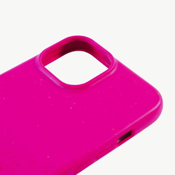Biologiskt nedbrytbar skal - Magenta - iPhone 14 - Vetestrå - Elegant - Semihårt Magenta