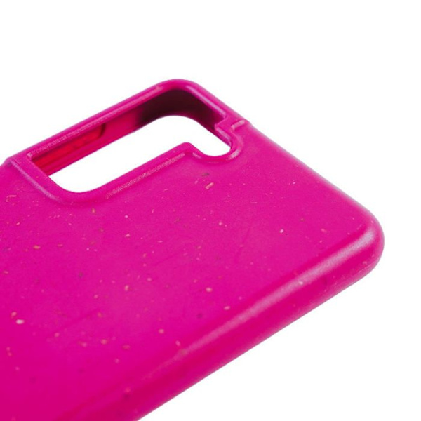Biodegradabelt skal - Samsung - Galaxy S21 - Magenta - Hvedestrå - Semi-stift Magenta