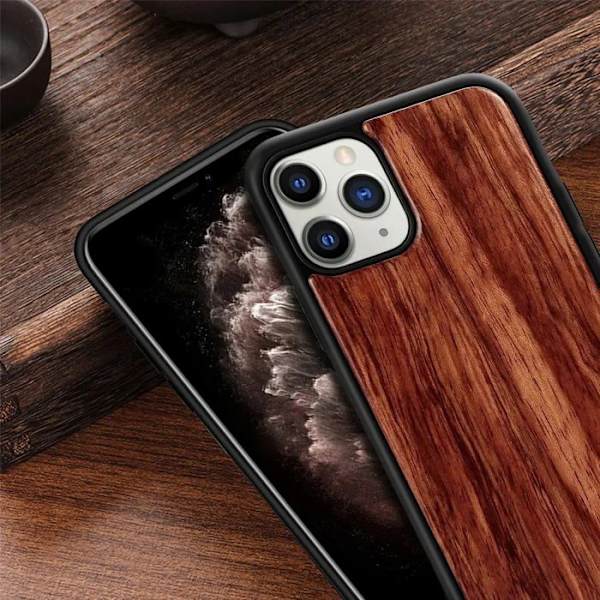 Trætaske - Valnød - iPhone 12 Mini - Slank - Elegant - Beskyttende Valnöt