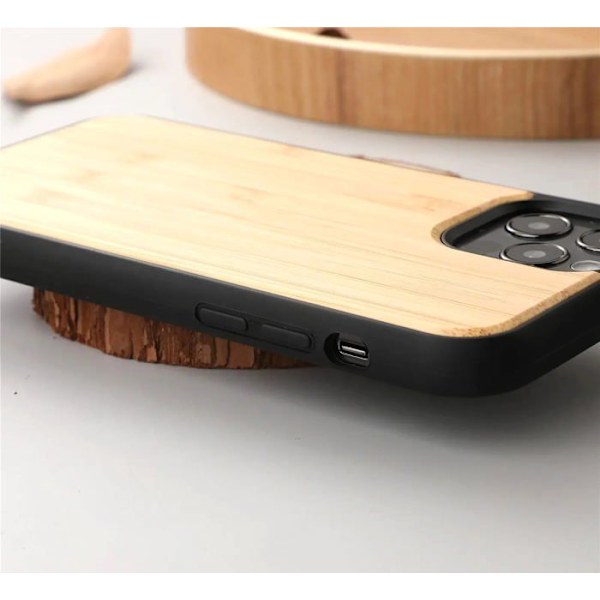 Puinen kuori - Bambuu - iPhone 14 - Ohut - Tyylikäs - Suojaava