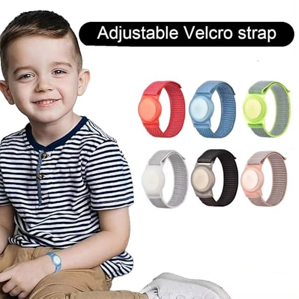 Armband - Apple - AirTag - Nylon - Röd - Justerbar 3 år till vuxen