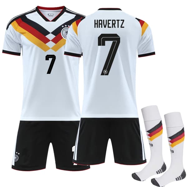 VM 2026 Tyskland Hemma Barn Vuxen Fotbollströja NO.7 HAVERTZ 22