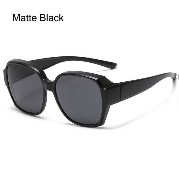 Polariserad passform över glasögon Solglasögon UV-skydd Bärs över receptbelagda glasögon Matte Black