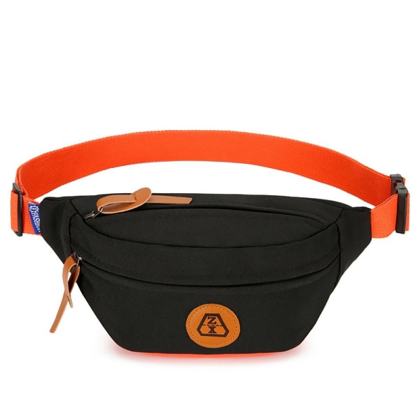 Oxford midjepaket Fanny Pack Crossbody-väska Sports Outdoor Black