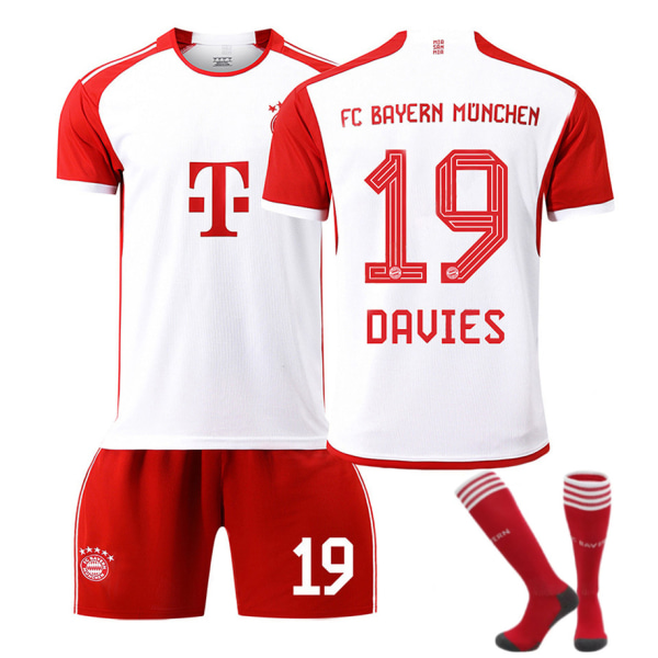 23-24 Bayern München fotbollströja för barn nr 19 DAVIES 18