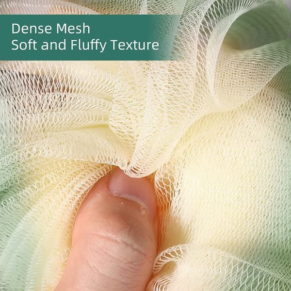 2 st Badsvamp Dusch Loofah Mesh Pouf Badsvamp Duschpuff Duschskrubber C