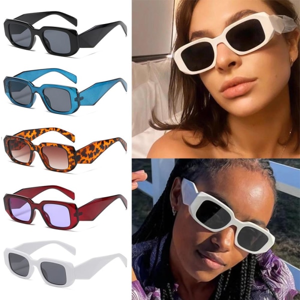 Rektangulära solglasögon för kvinnor män Y2k solglasögon solglasögon glasögon C5