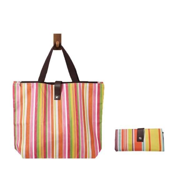 Printed återanvändbar hopfällbar handväska Shopper-påse Diverse förvaringsaxelväska Style-10