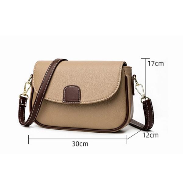Kvinnor Handväskor med stor kapacitet Läder Crossbody-väskor Axelväska khaki