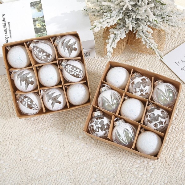 9 STK 6CM Jul Hängande Ball Xmas Tree Ornament Heminredning