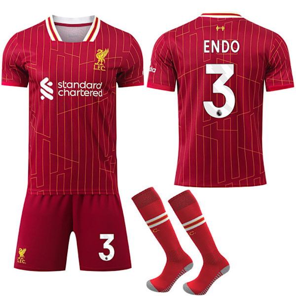 24-25 Nya Liverpool Hemma Barn Vuxen Fotbollströja Kit Nr.3 ENDO 18