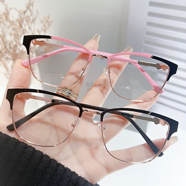 Blåljusblockerande glasögon Optiska glasögon Datorskyddsglasögon Pink