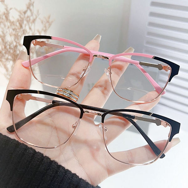 Blått ljus blockerande glasögon Optisk glasögon dator ögonskyddsglas Pink