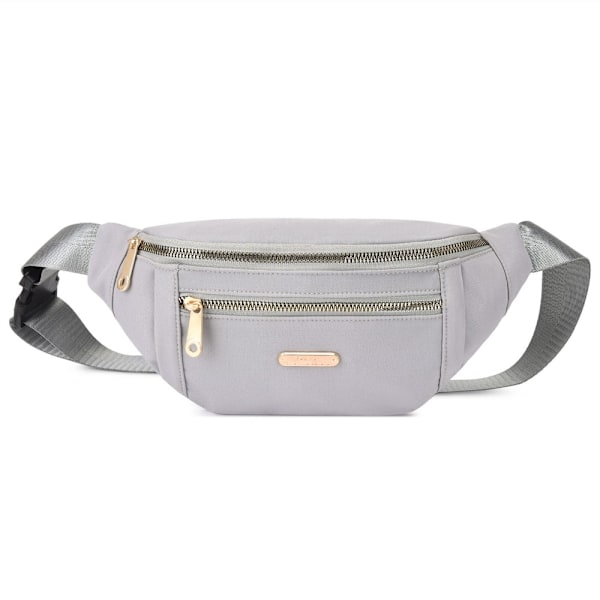 Damväska Oxford Crossbody-väska Midja Fanny Pack Wallet Reseaxelväska Grey