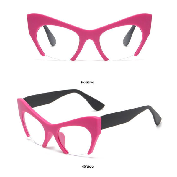 Cat Eye Blue Light Blocking Glasögon Kvinnor Män Ögonskydd Datorglasögon Pink black