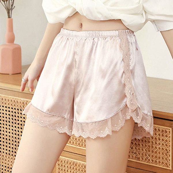 Dam sovshorts Simple Home Safety Shorts Pyjamas Shorts Underkläder champagne M