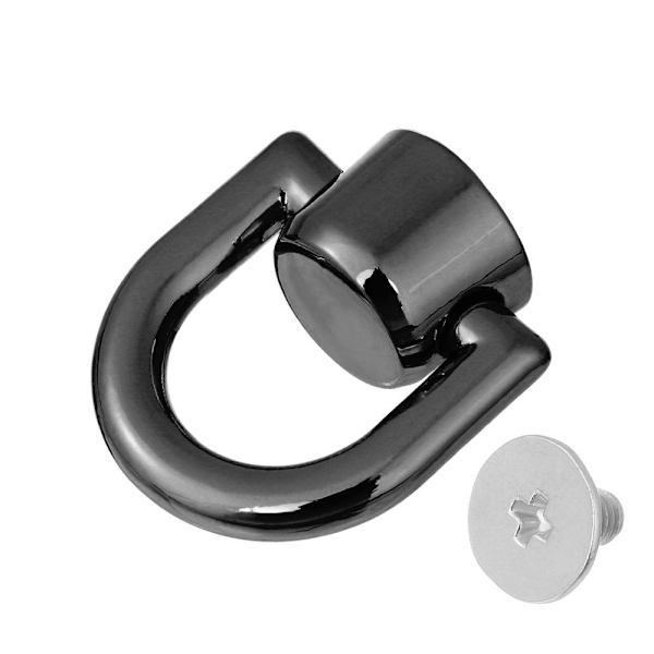 5ST Metallväska Nit Nagelspänne Dubbar Bagageväska Spänne black