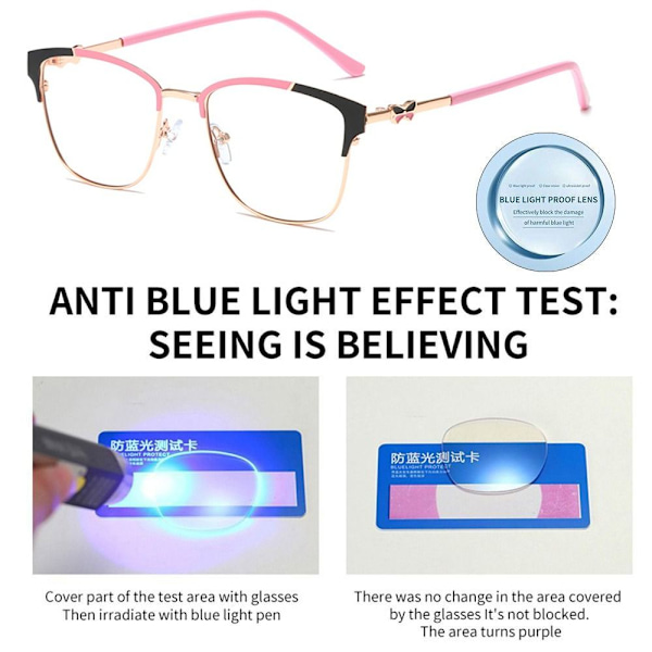 Blått ljus blockerande glasögon Optisk glasögon dator ögonskyddsglas Blue