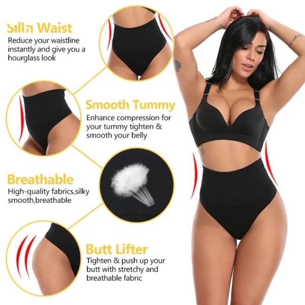 High Waist Shaper Magkontroll Trosor Kvinnor Slimmande Underkläder beige L
