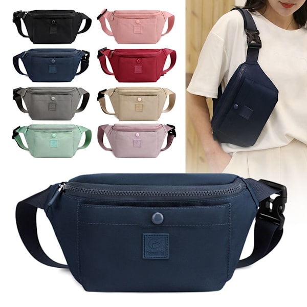 Vattentät Dam Midjeväska Fanny Pack Mobiltelefonväska purple