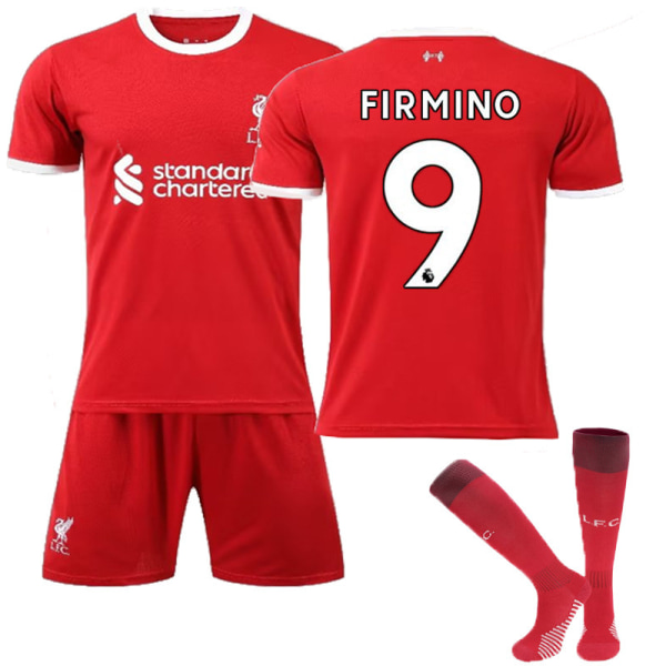 23-24 Liverpool Home Kids Football Shirt Kit nr 9 FIRMINO 22