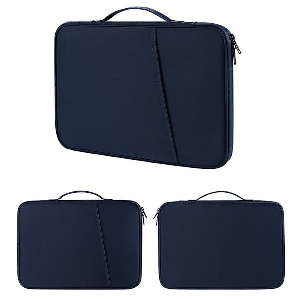 Tablettfodral Case Skyddsväska USB kabelförvaring för iPad Navy Blue For 12-13 inch