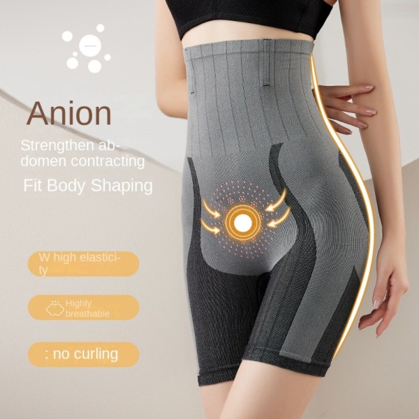 Kvinnor Body Shaper Slim Trosor Magekontroll Underkläder High Waist Shapewear Black M&L