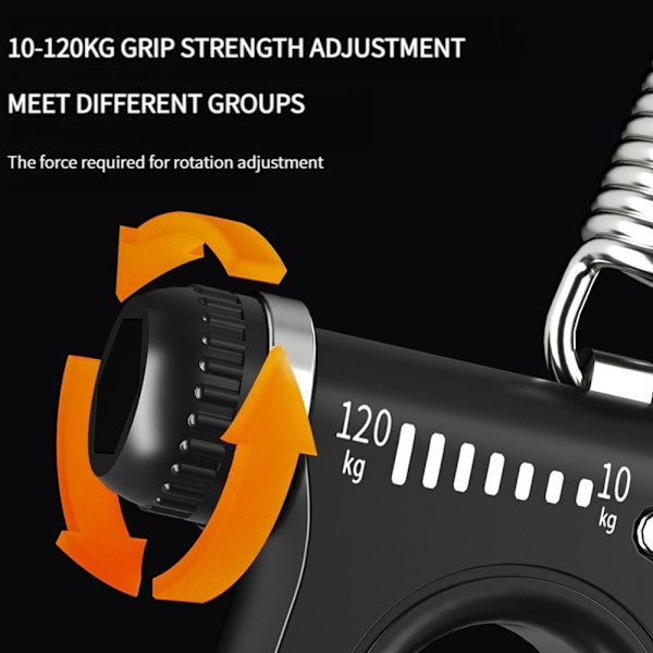 10-120 kg handgreppsförstärkare Automatisk räknegreppsstyrketränare grey