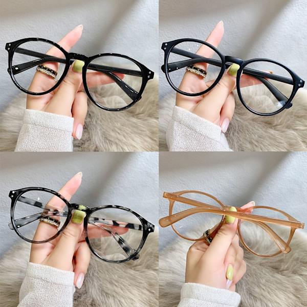 Brun Svart Leopard Print Anti Blue Light Glasögon Dam Herr Datorglasögon matte black