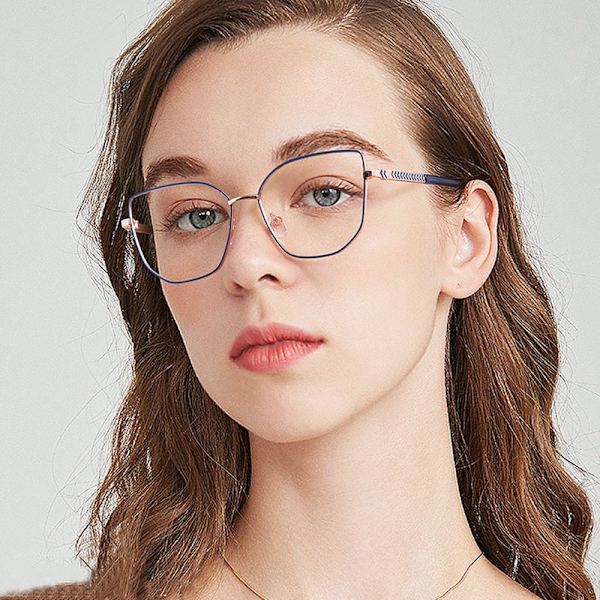 Kvinnor Blue Light Blocking Designers Glasögon Optiskt glasögon Dator ögonskydd Brown