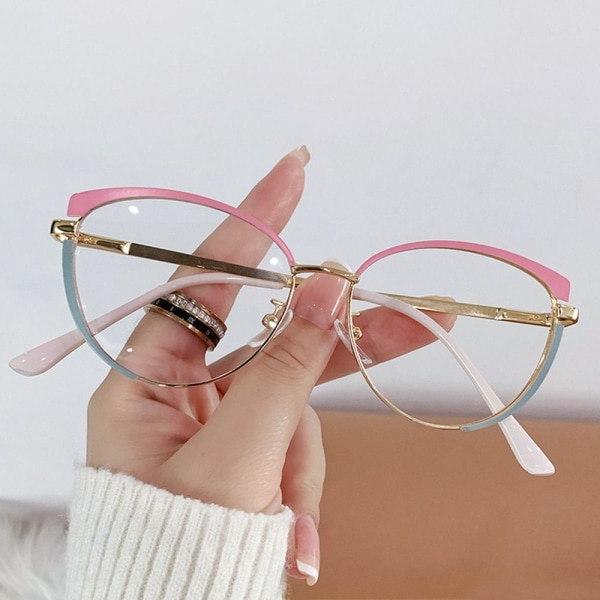 Blått ljus blockerar kvinnor Designers glasögon Optiskt glasögon Purple
