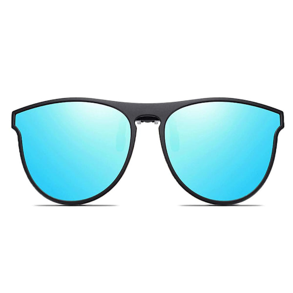 Polariserade clip-on solglasögon Unisex Anti-Glare Flip Up körglasögon blue