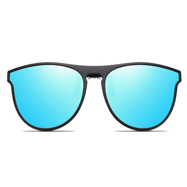 Polariserade clip-on solglasögon Unisex Anti-Glare Flip Up körglasögon silver