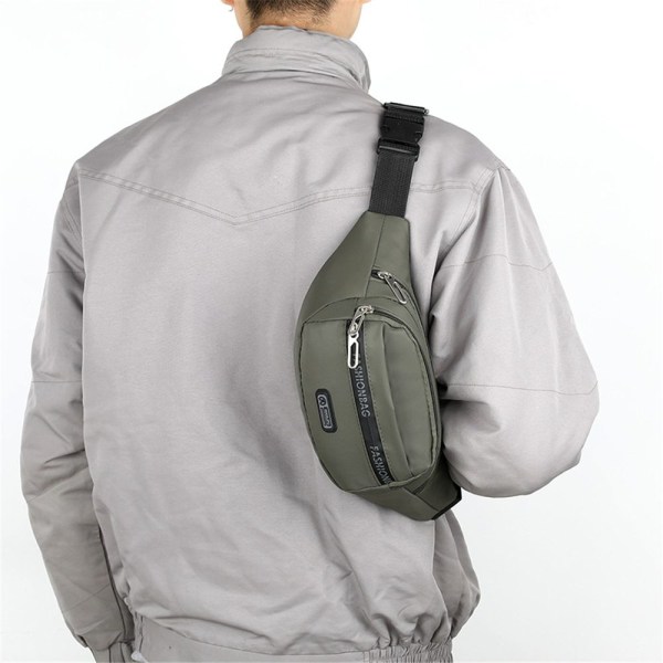 Midjeväska för män Bröstpaket Mobilväska Utomhussport Cross-body-väska blue