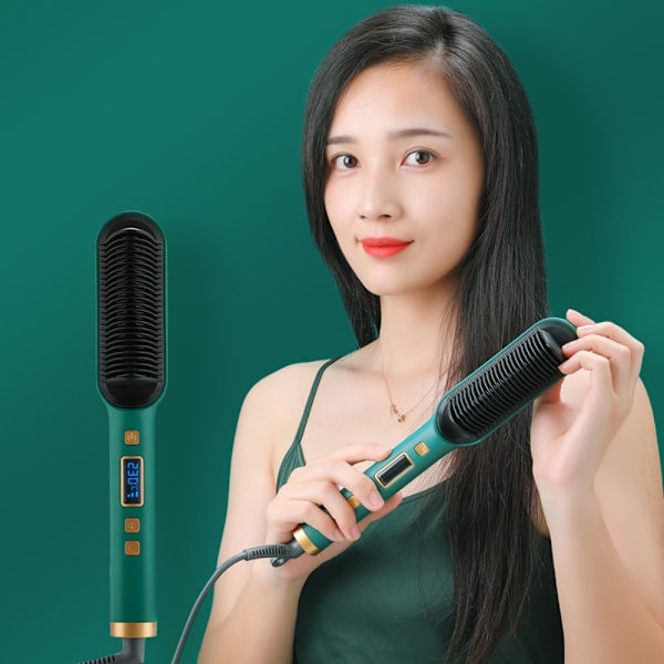 Curling Brush Hår Rak Kam Black